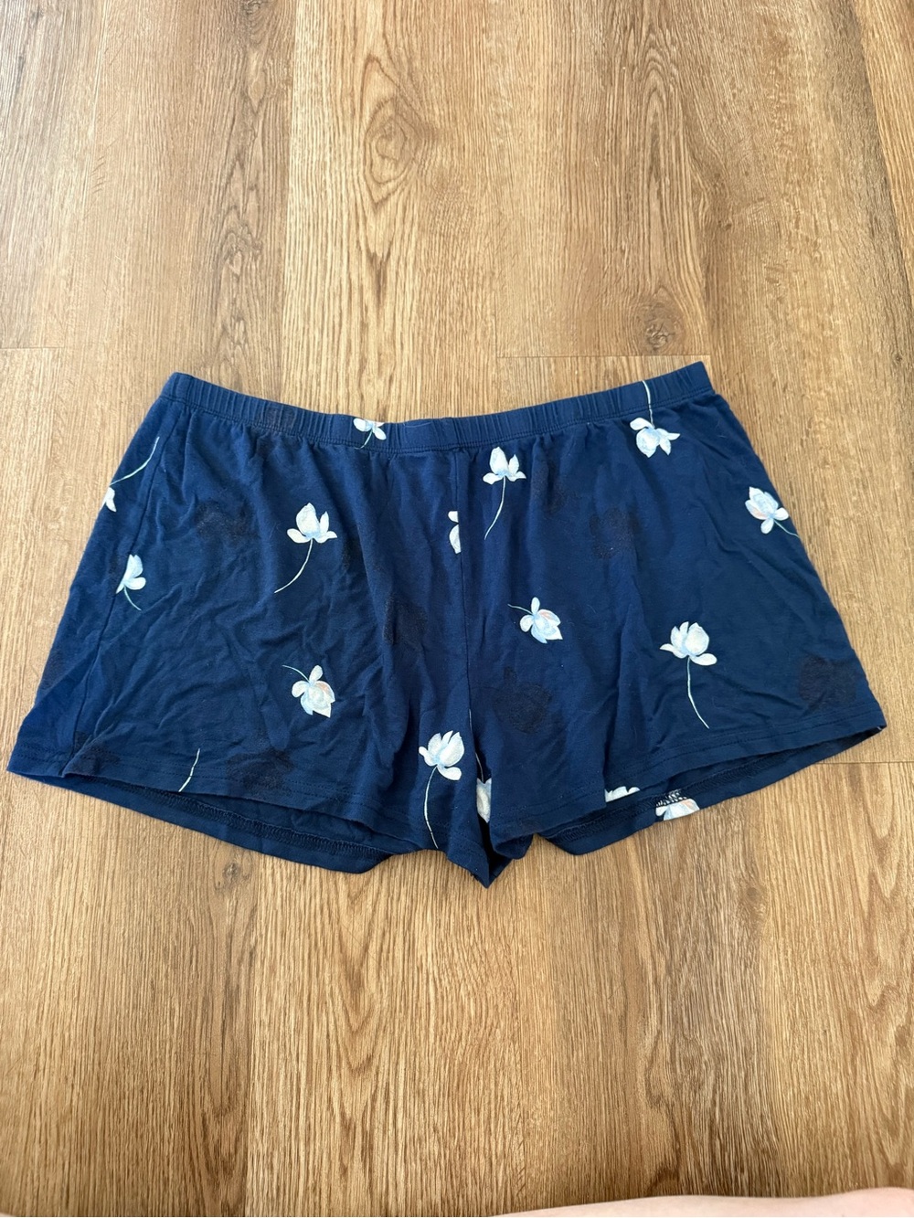 stars above Navy Floral Cotton-Blend Sleep Shorts